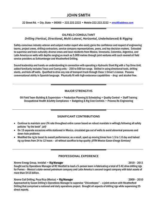 Oil Field Consultant